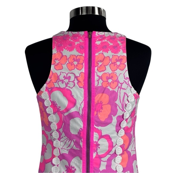 LILLY PULITZER PEARL 48472 PANSY DANCE COTTON SHEATH MINI ORANGE PINK DRESS - Picture 9 of 15